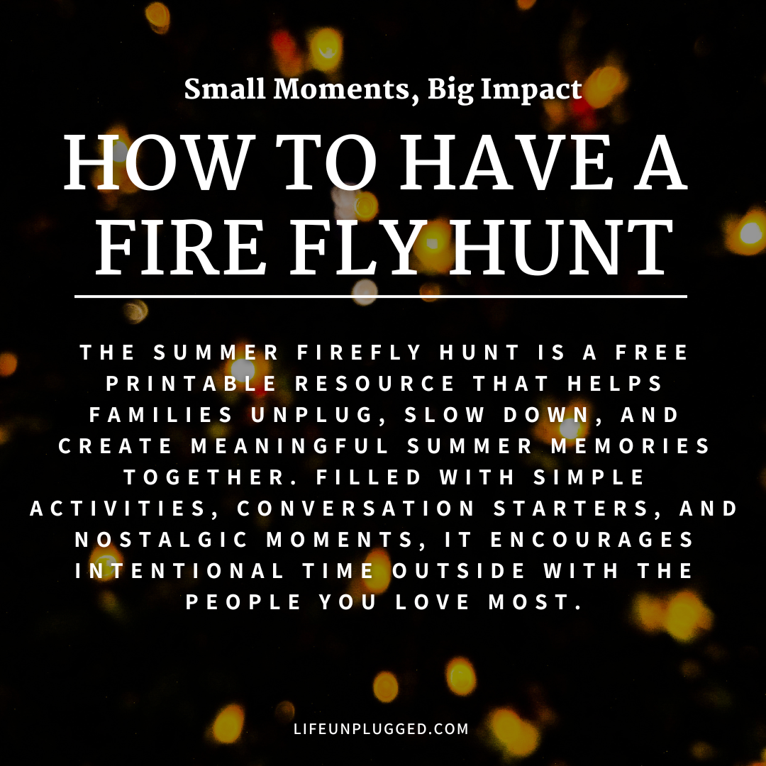 HOW TO HAVE A FIREFLY HUNT