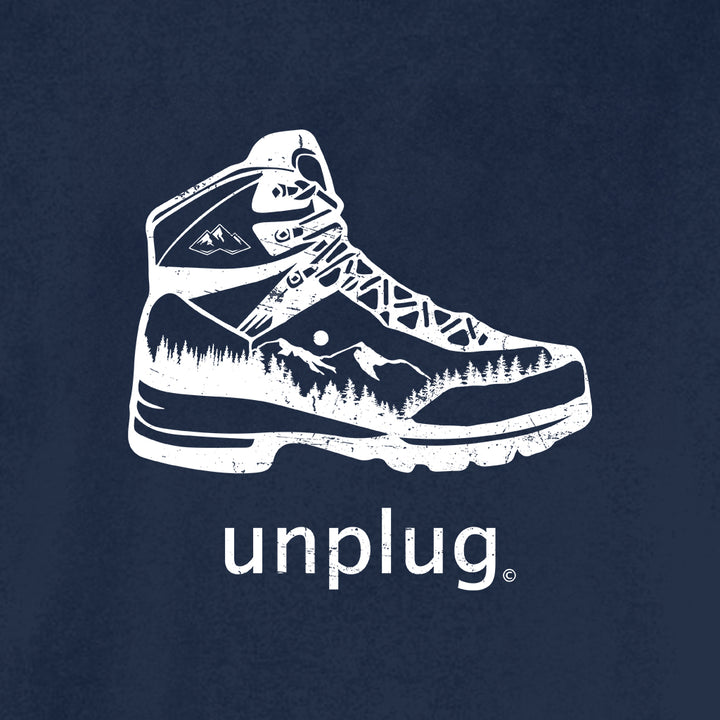 HIKING BOOT MOUNTAIN SCENE Cotton T-Shirt powered by Comfort Colors®