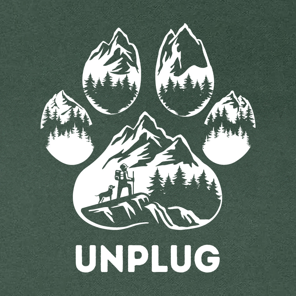 Paw Print Mountain Scene Heavyweight Hoodie