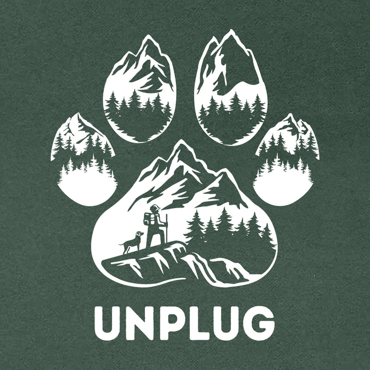 Paw Print Mountain Scene Heavyweight Hoodie