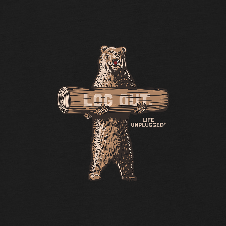 LOG OUT BEAR Long Sleeve T-Shirt