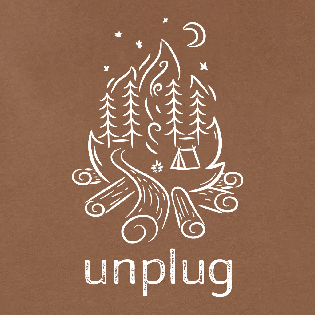 Campfire Camping Scene Heavyweight Hoodie