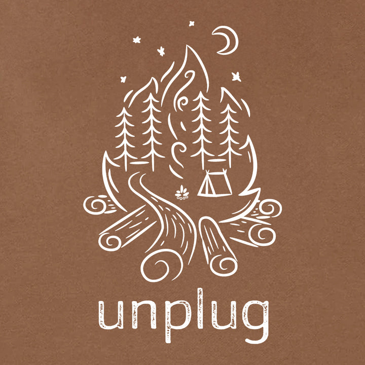 Campfire Camping Scene Heavyweight Hoodie