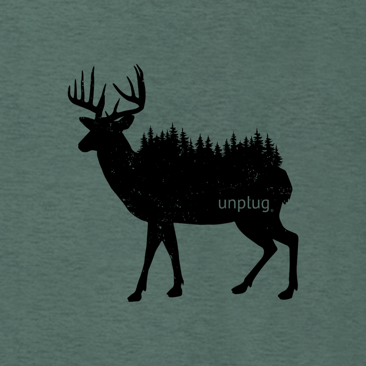 DEER IN THE TREES Supersoft Midweight Zip Up Hoodie