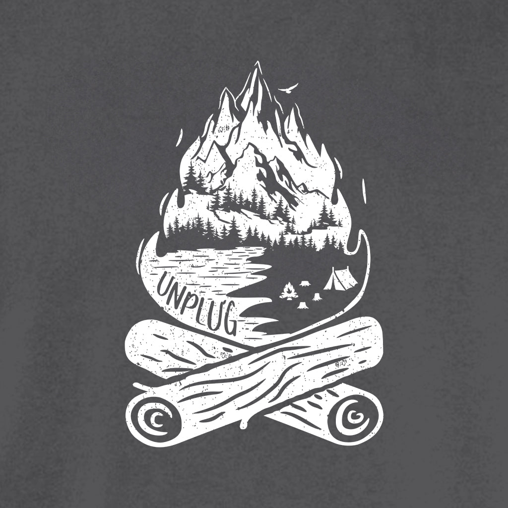 CAMPFIRE MOUNTAIN SCENE Cotton T-Shirt powered by Comfort Colors®