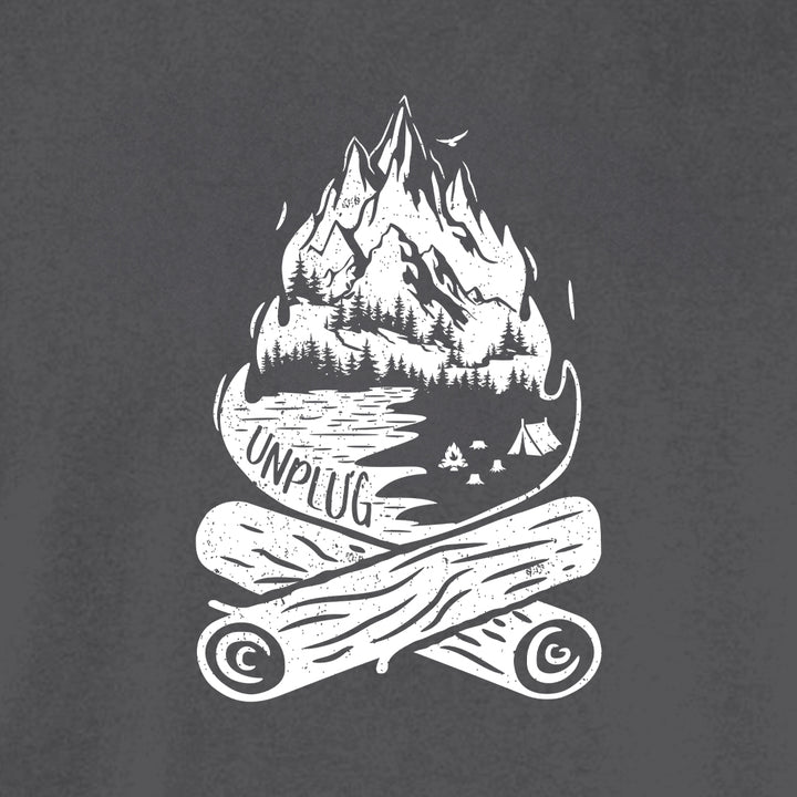 CAMPFIRE MOUNTAIN SCENE Cotton T-Shirt powered by Comfort Colors®