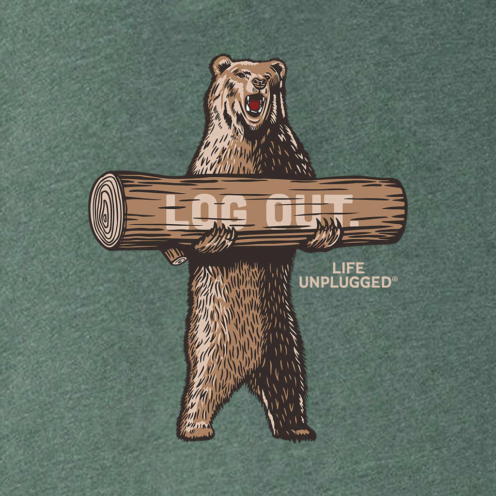 LOG OUT BEAR Super Soft Hoodie