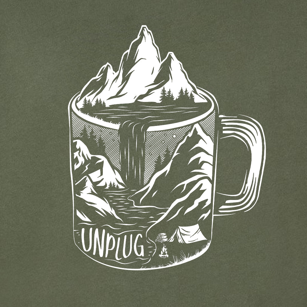 Coffee Mountain Scene Midweight Super Soft Crewneck Sweatshirt