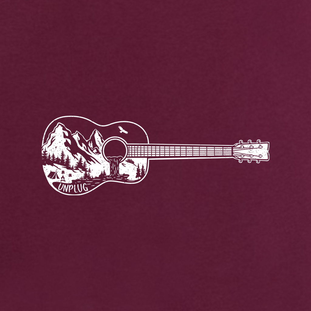 Guitar Mountain Scene Women's Racerback Tank Top