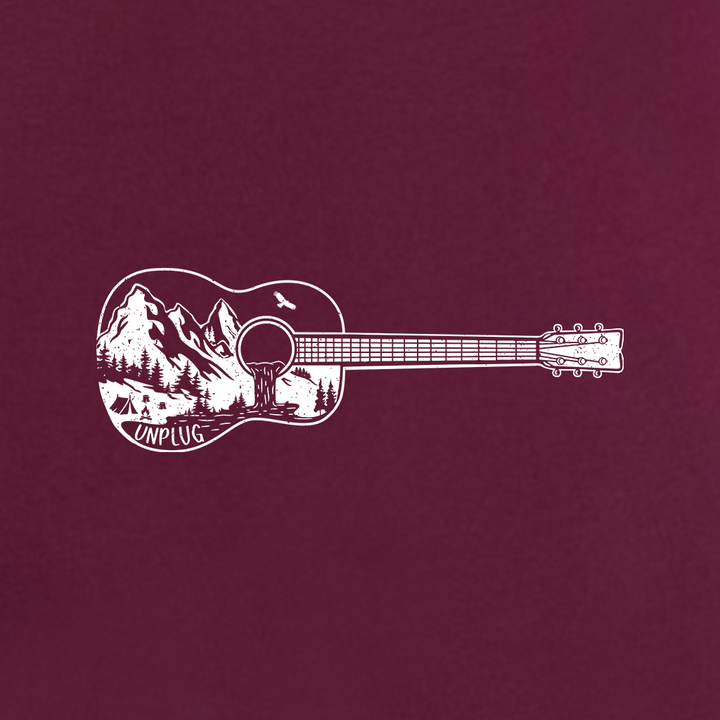 Guitar Mountain Scene Women's Racerback Tank Top