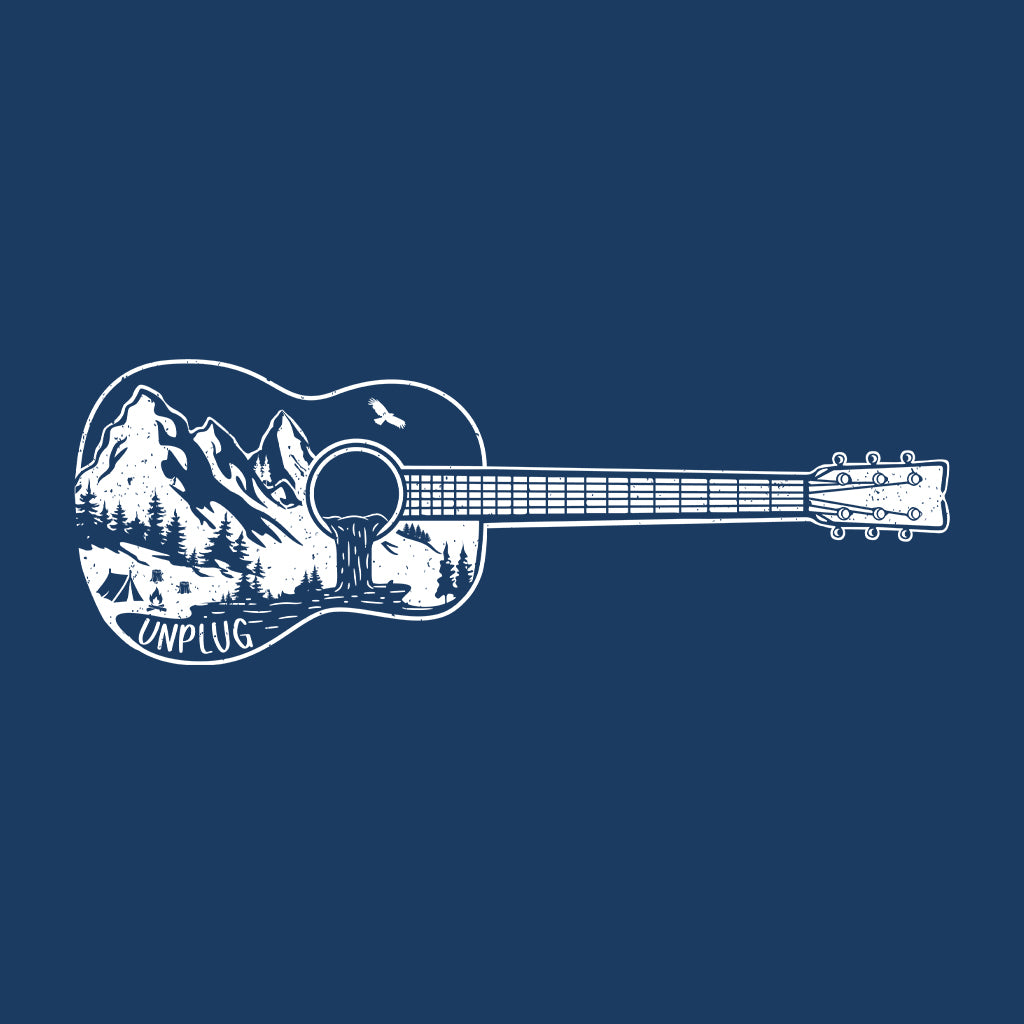 Guitar Mountain Scene Performance Long Sleeve with UPF 50+