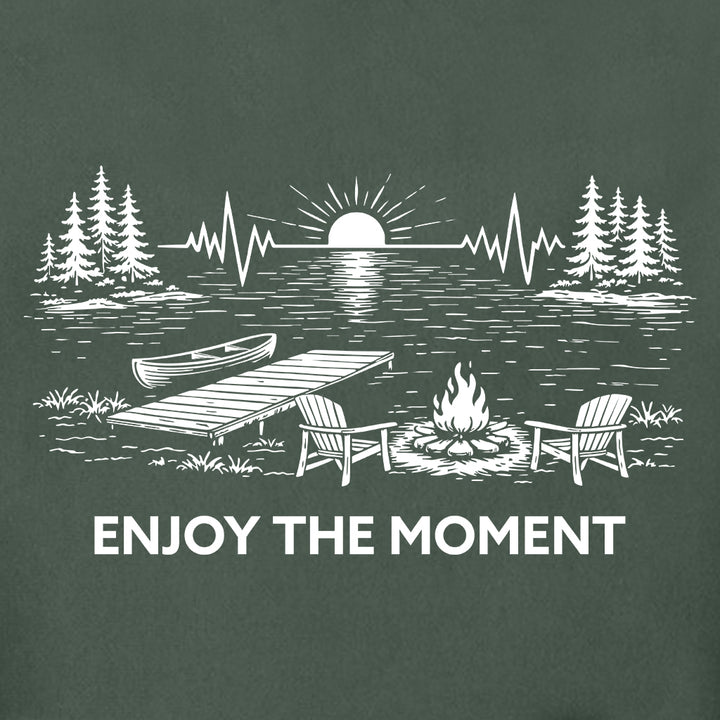 ENJOY THE MOMENT (LAKE SCENE) Super Heavyweight Hoodie