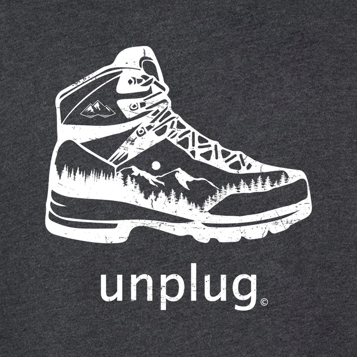 Hiking Boot Mountain Scene Midweight Super Soft Crewneck Sweatshirt