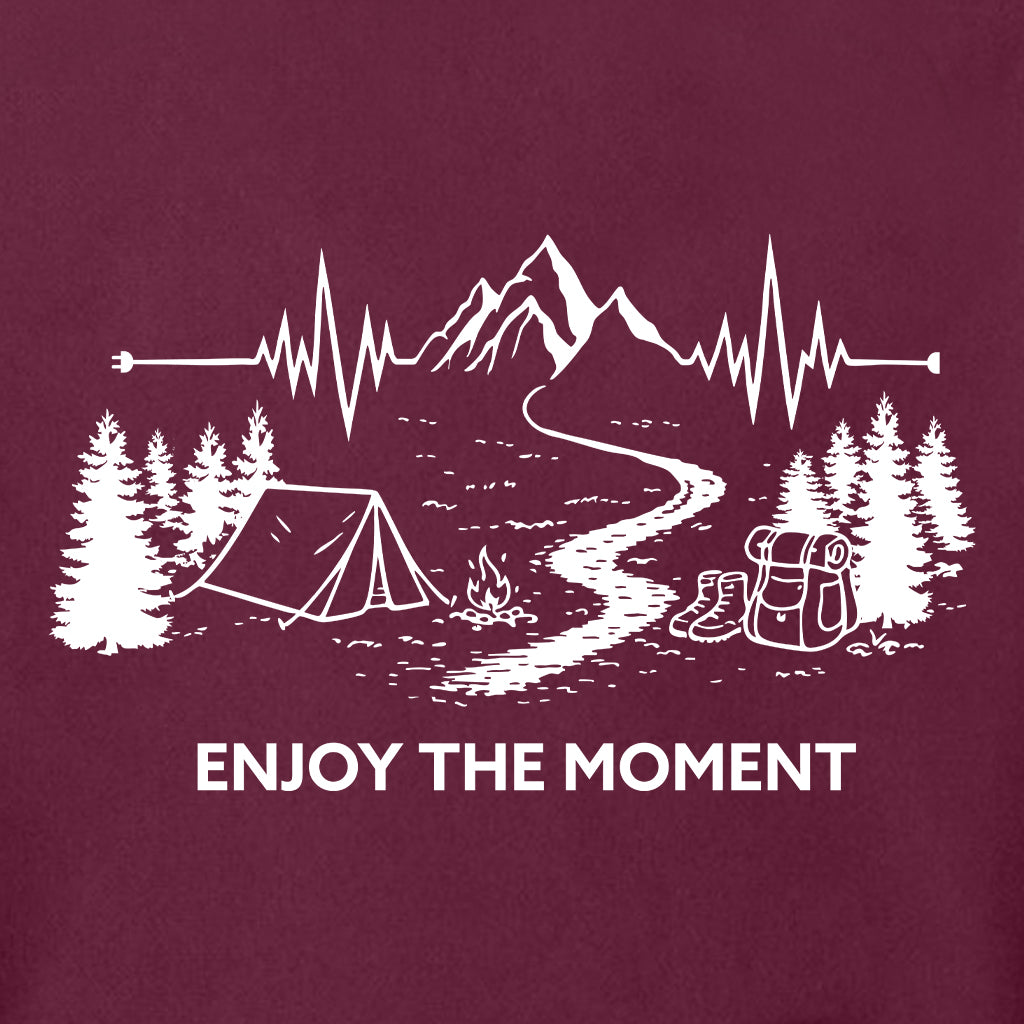 ENJOY THE MOMENT (MOUNTAIN SCENE) Super Heavyweight Hoodie