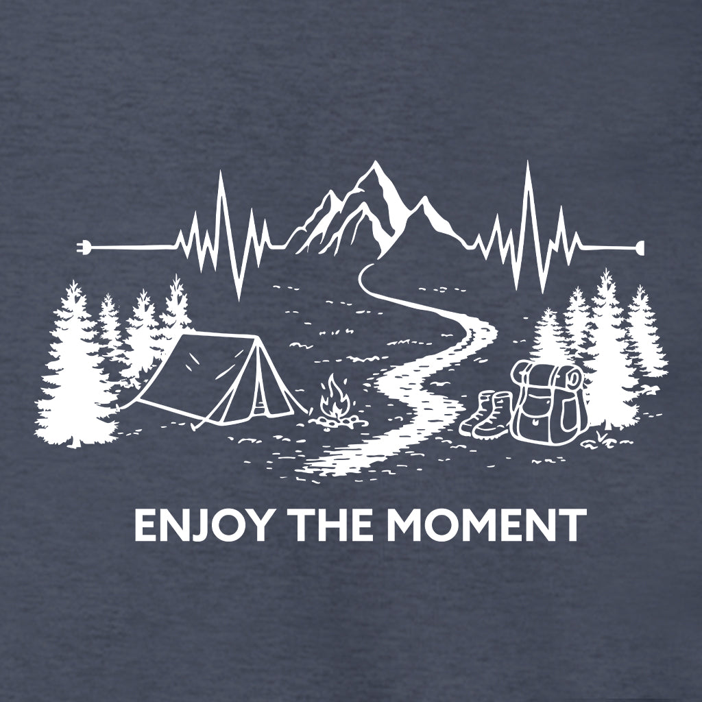ENJOY THE MOMENT (MOUNTAIN SCENE) Supersoft Midweight Zip Up Hoodie