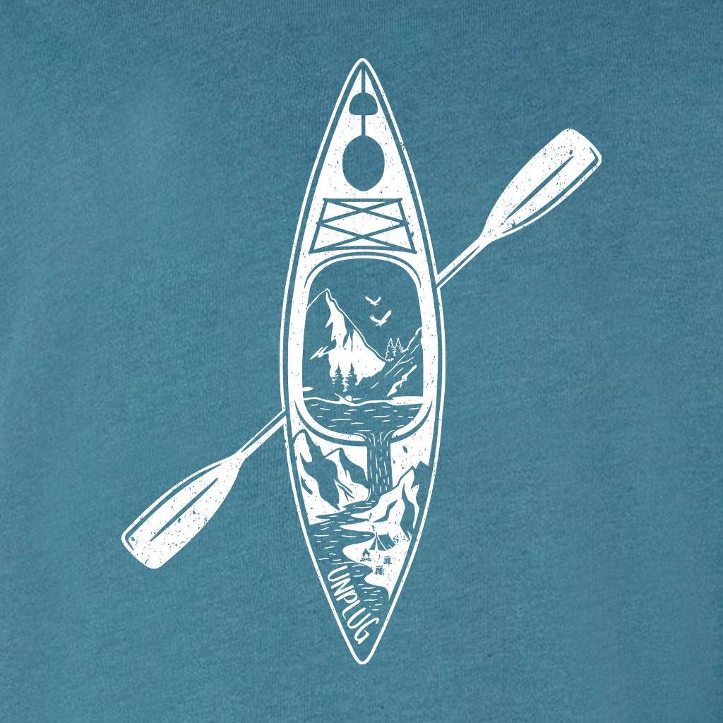 Kayak Mountain Scene Midweight Super Soft Crewneck Sweatshirt