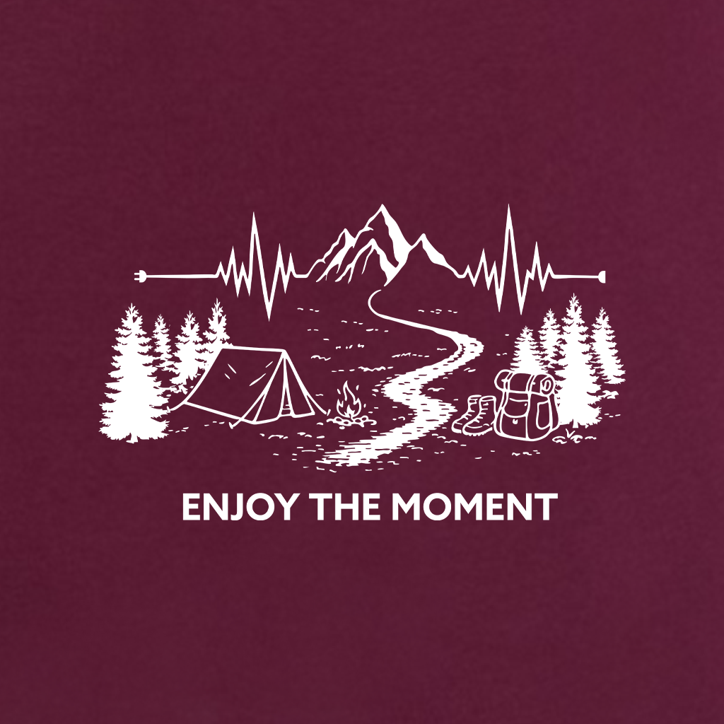 ENJOY THE MOMENT (MOUNTAIN SCENE) Women's Racerback Tank Top