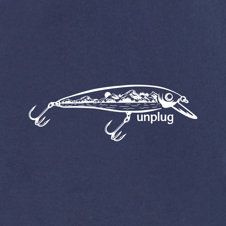 Fishing Lure Mountain Scene Women's Racerback Tank Top