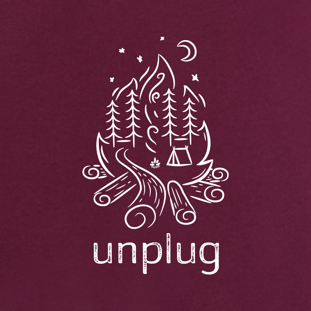 CAMPFIRE CAMPING SCENE Women's Racerback Tank Top
