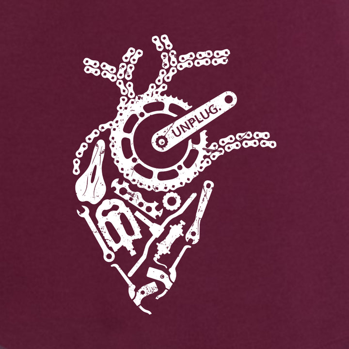 Anatomical Heart (Bicycle Parts) Women's Racerback Tank Top