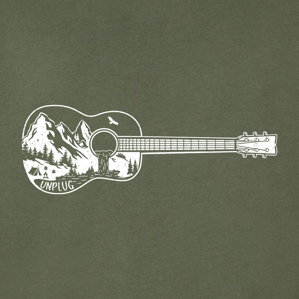 Guitar Mountain Scene Midweight Super Soft Crewneck Sweatshirt