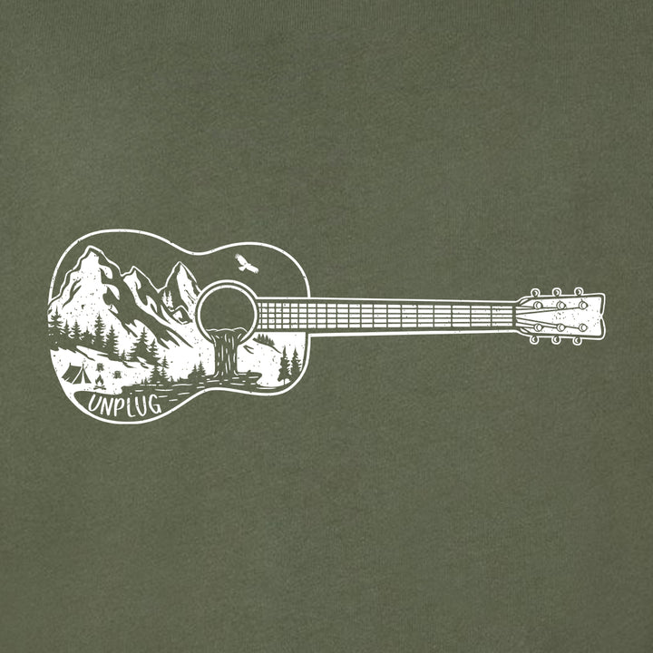 Guitar Mountain Scene Midweight Super Soft Crewneck Sweatshirt