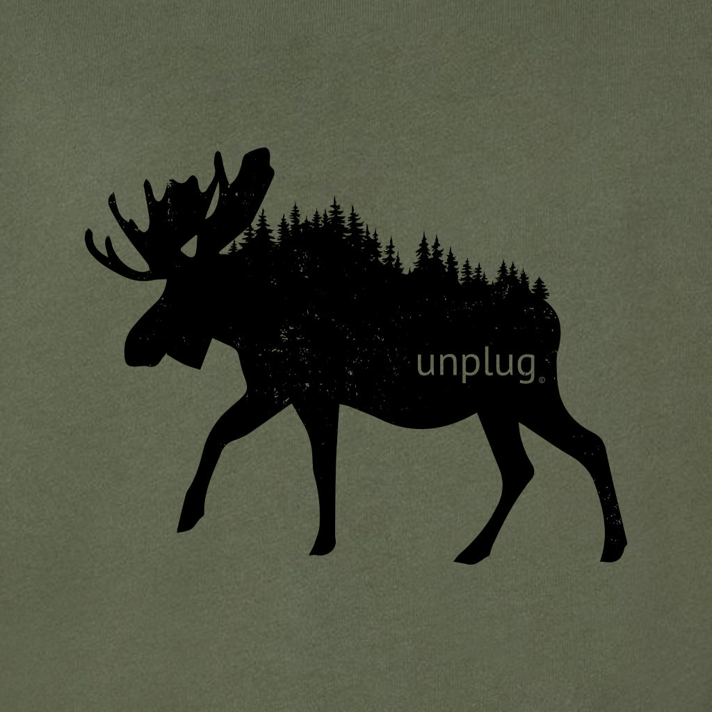 Moose In The Trees Midweight Super Soft Crewneck Sweatshirt