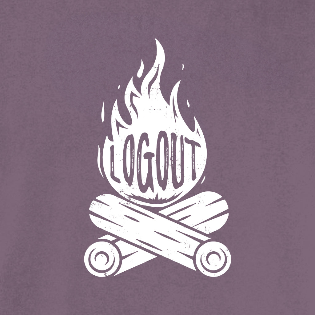 LOG OUT CAMPFIRE Cotton T-Shirt powered by Comfort Colors®