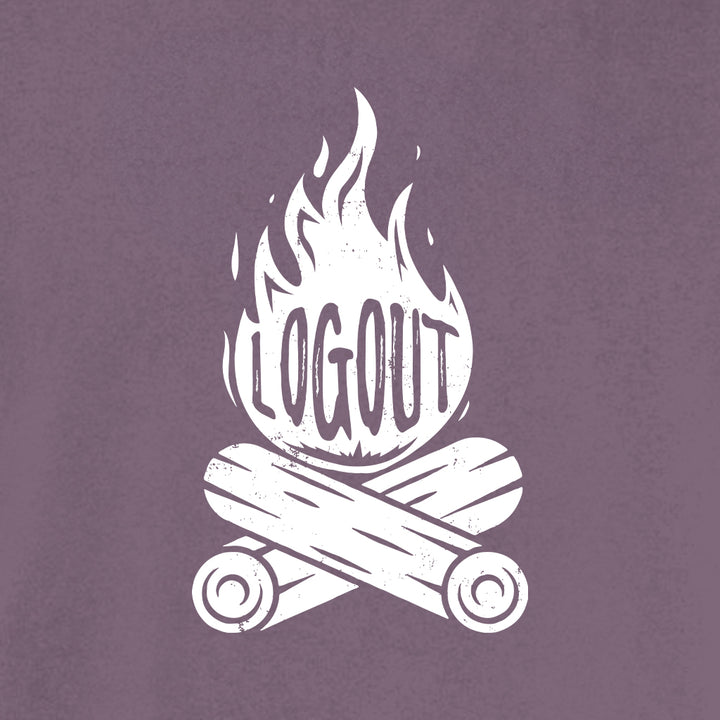 LOG OUT CAMPFIRE Cotton T-Shirt powered by Comfort Colors®