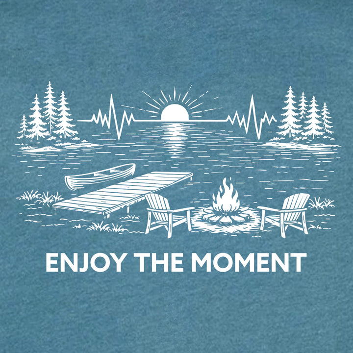 ENJOY THE MOMENT (LAKE SCENE) Super Soft Hoodie