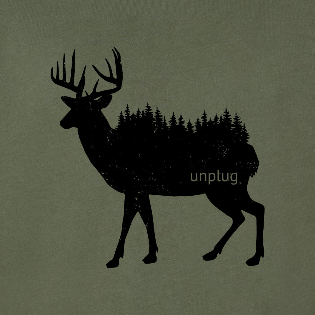 Deer In The Trees Midweight Super Soft Crewneck Sweatshirt