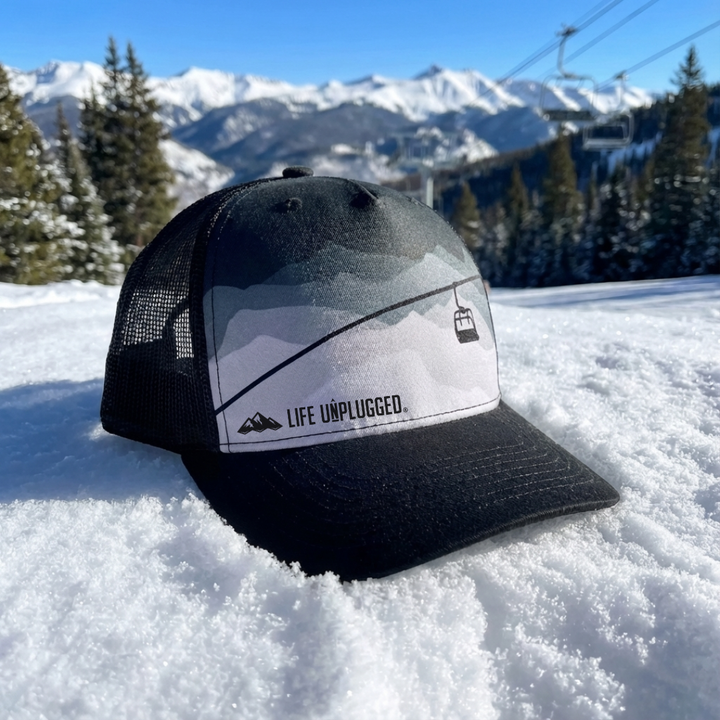 Limited Edition Ski Lift Mountain Mid Profile Snapback Hat