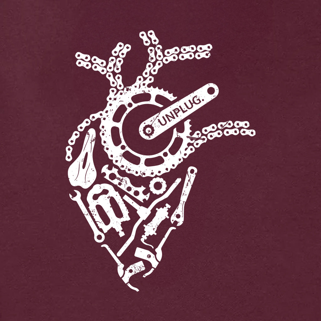 Anatomical Heart (bicycle Parts) Heavyweight Hoodie