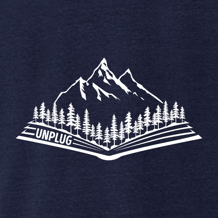 Open Book Mountain Scene Triblend T-Shirt