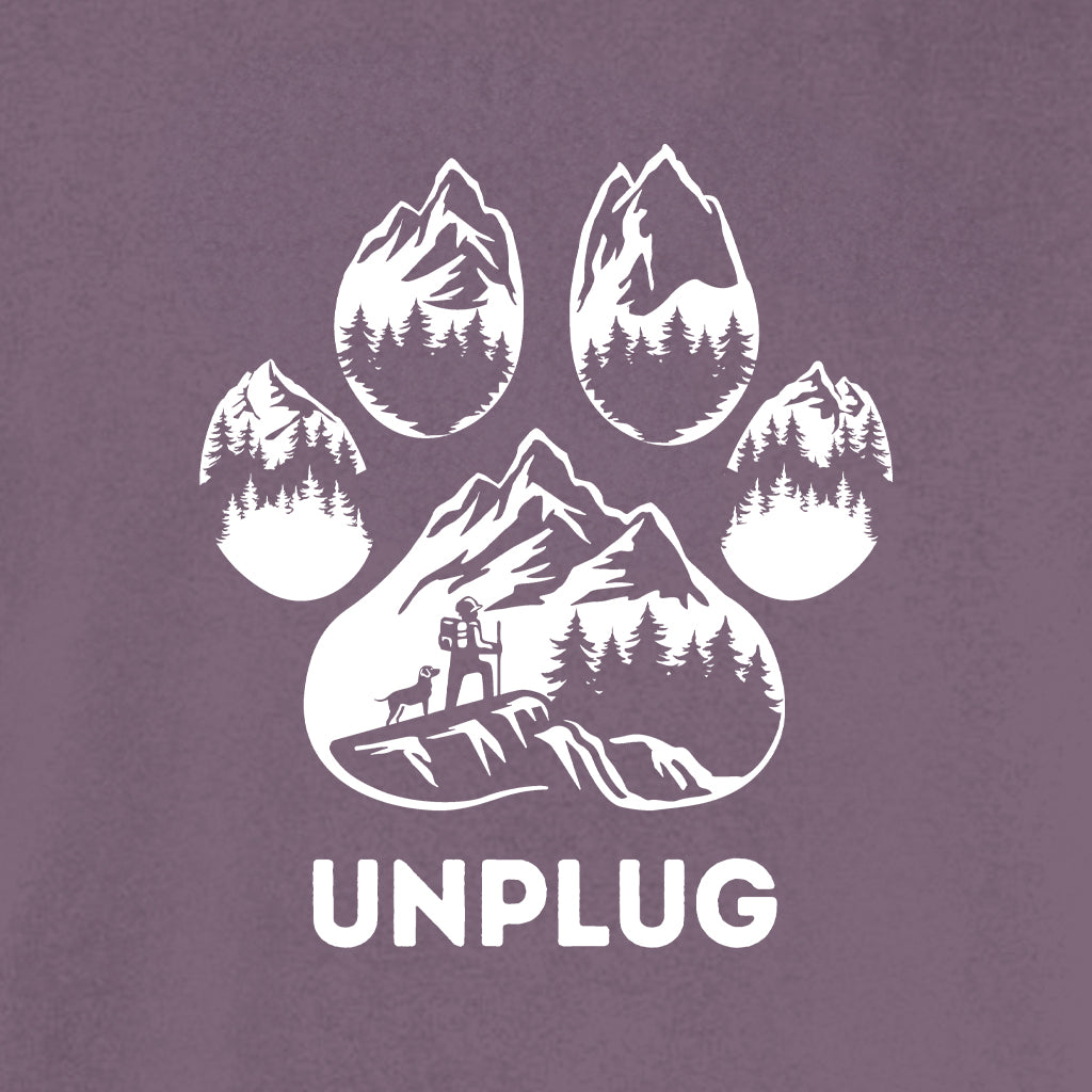 PAW PRINT MOUNTAIN SCENE Cotton T-Shirt powered by Comfort Colors®