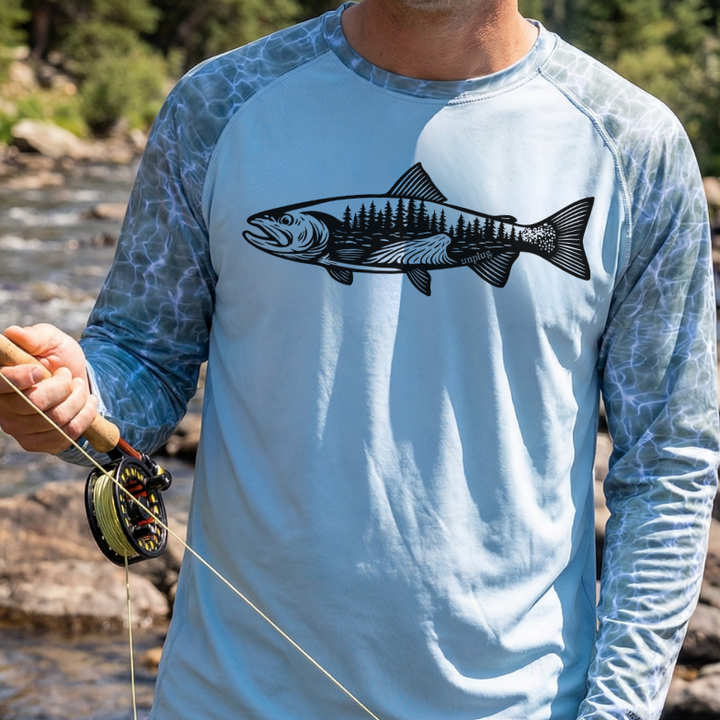 WOODLAND TROUT Performance Long Sleeve with UPF 50+