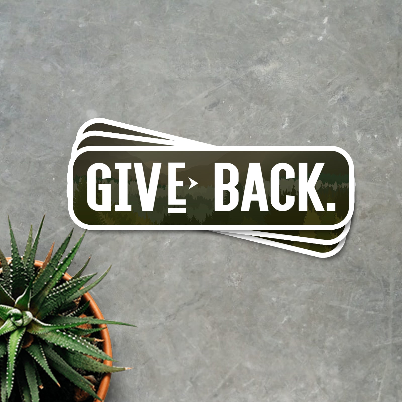 GIVE BACK. Vinyl Sticker – Life Unplugged