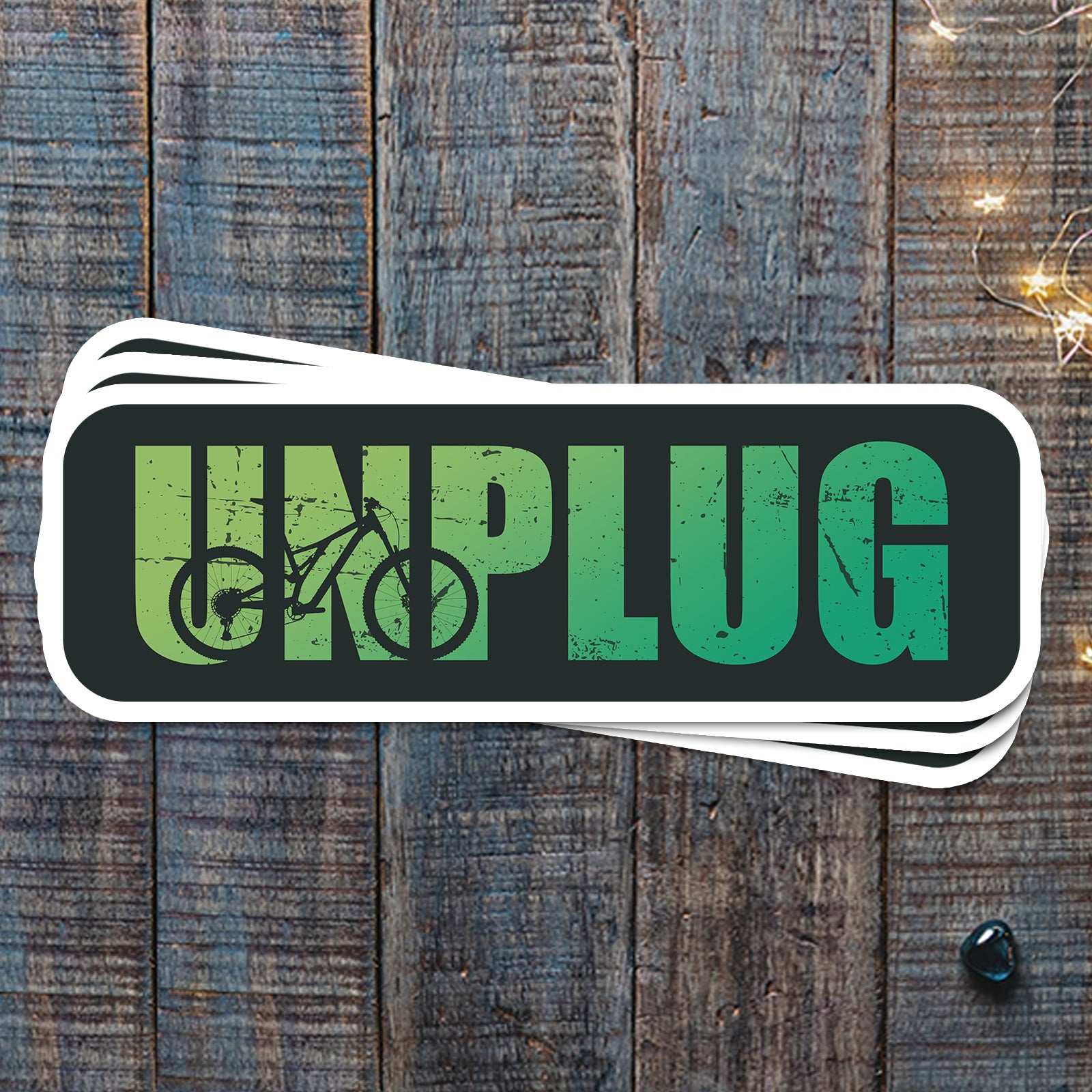 Life Unplugged Sticker Unplug Mountain Bike Silhouette Vinyl Sticker – Life Unplugged