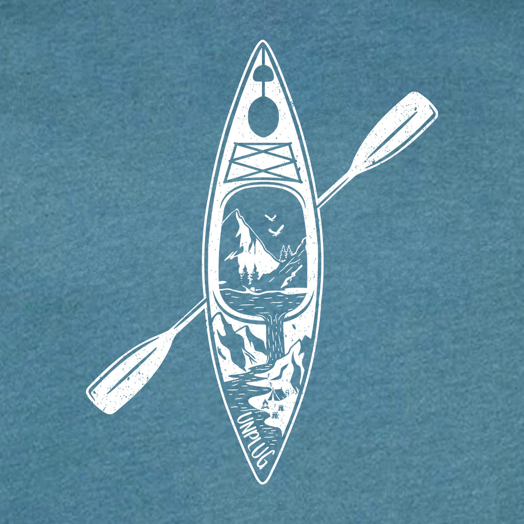 Kayak Mountain Scene Super Soft Hoodie