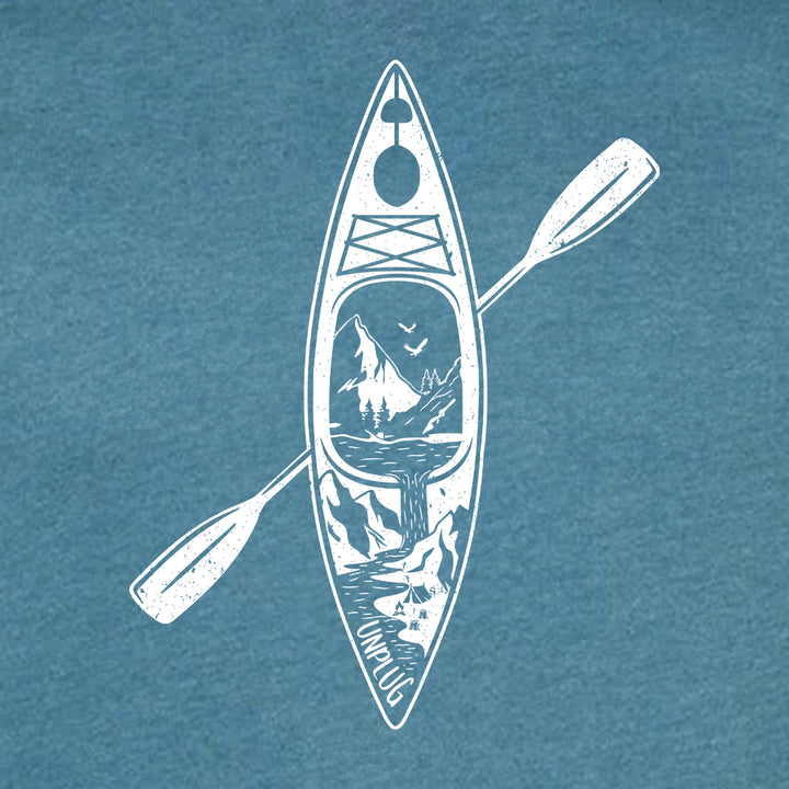 Kayak Mountain Scene Super Soft Hoodie