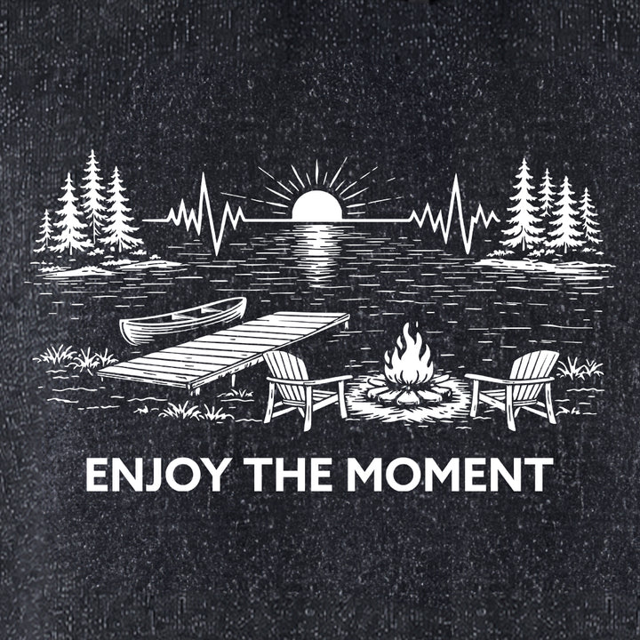 ENJOY THE MOMENT (LAKE SCENE) Nantucket Super Soft Sweater Hoodie