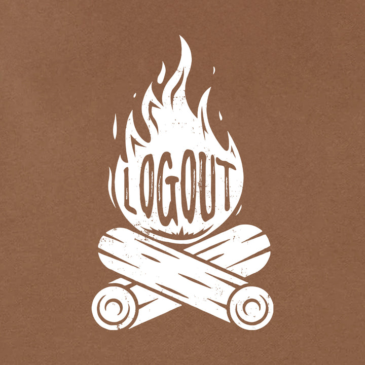 Log Out Campfire Heavyweight Hoodie