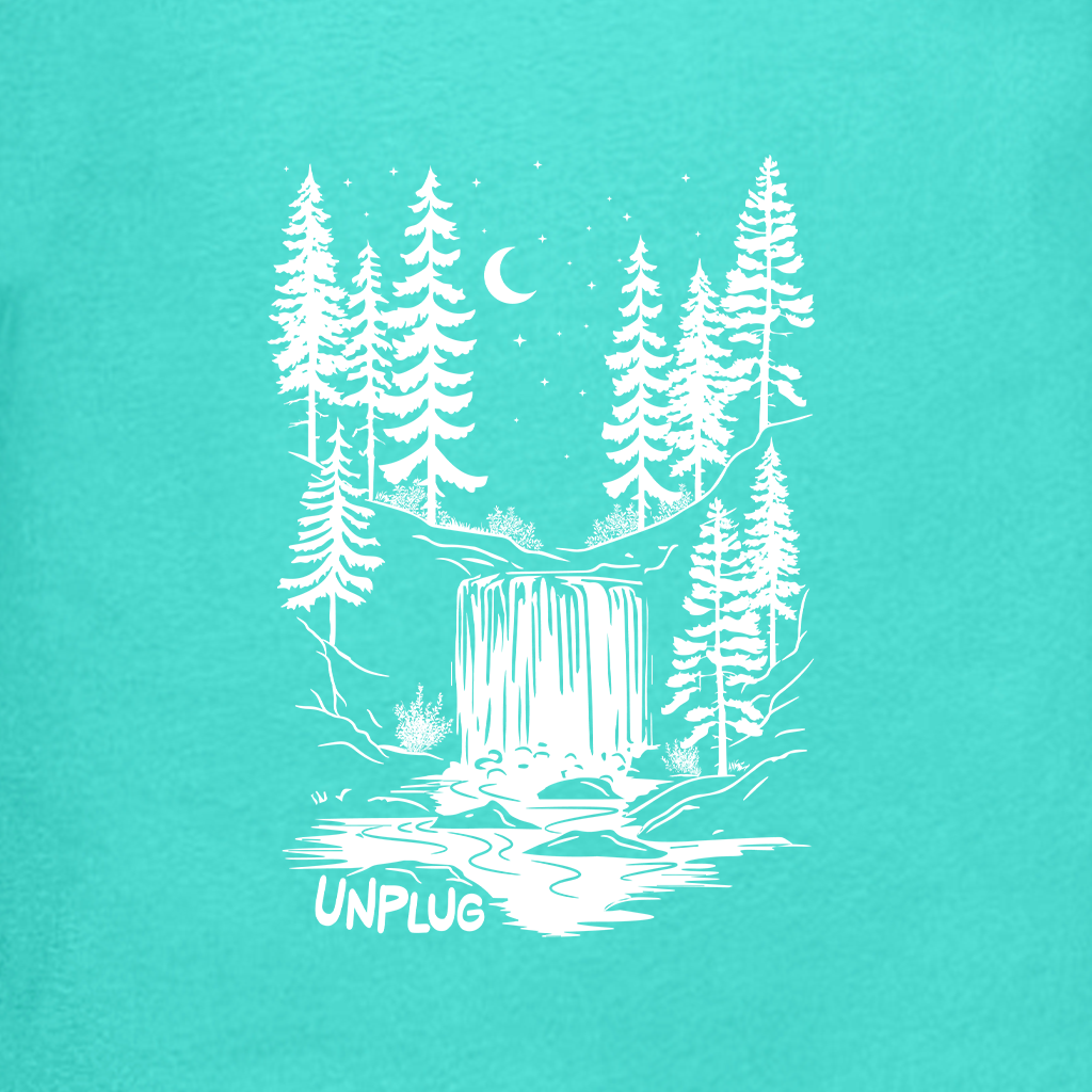 WATERFALL UNDER THE STARS Women's Racerback Tank Top