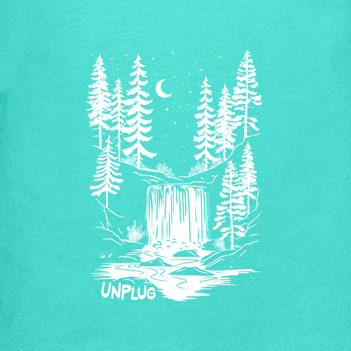 WATERFALL UNDER THE STARS Women's Racerback Tank Top