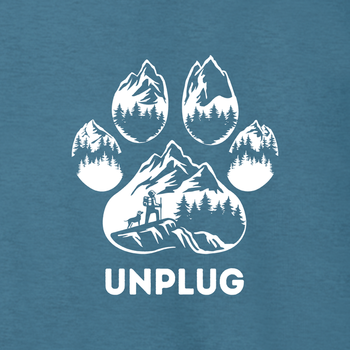 PAW PRINT MOUNTAIN SCENE Supersoft Midweight Zip Up Hoodie