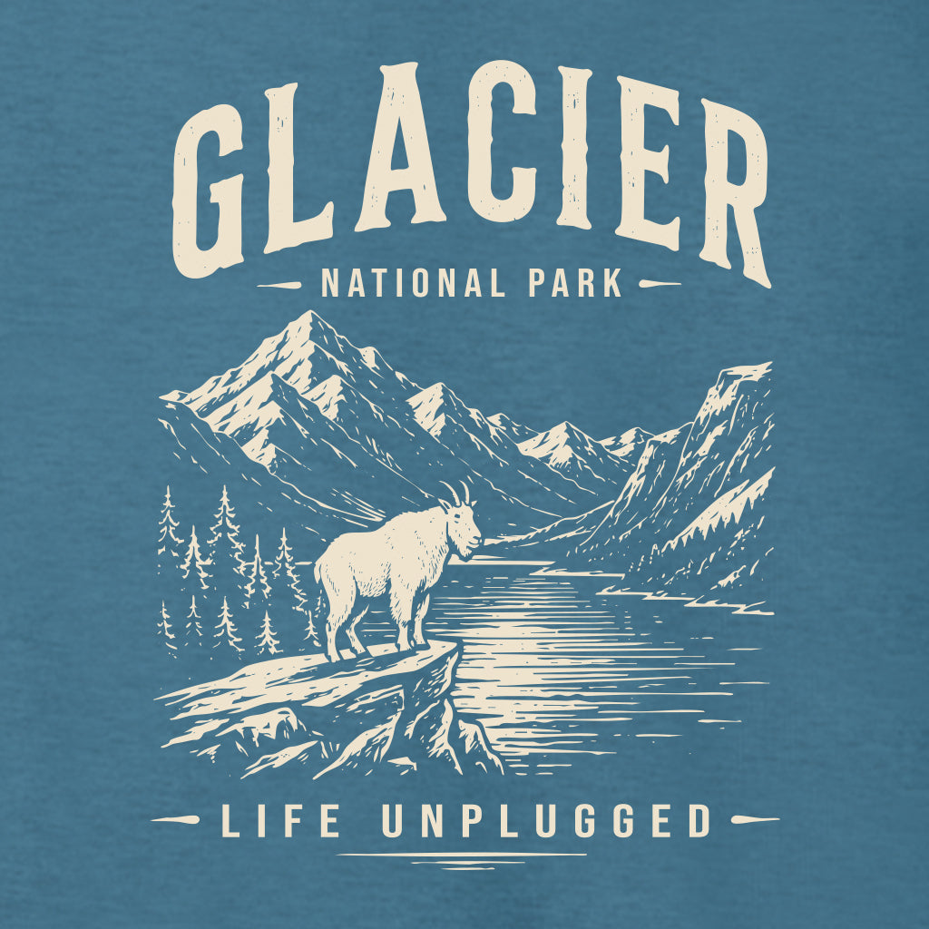 GLACIER NATIONAL PARK Supersoft Midweight Zip Up Hoodie