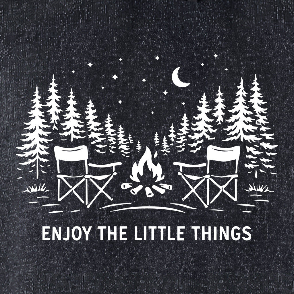 ENJOY THE LITTLE THINGS CAMPFIRE SCENE Nantucket Super Soft Sweater Hoodie