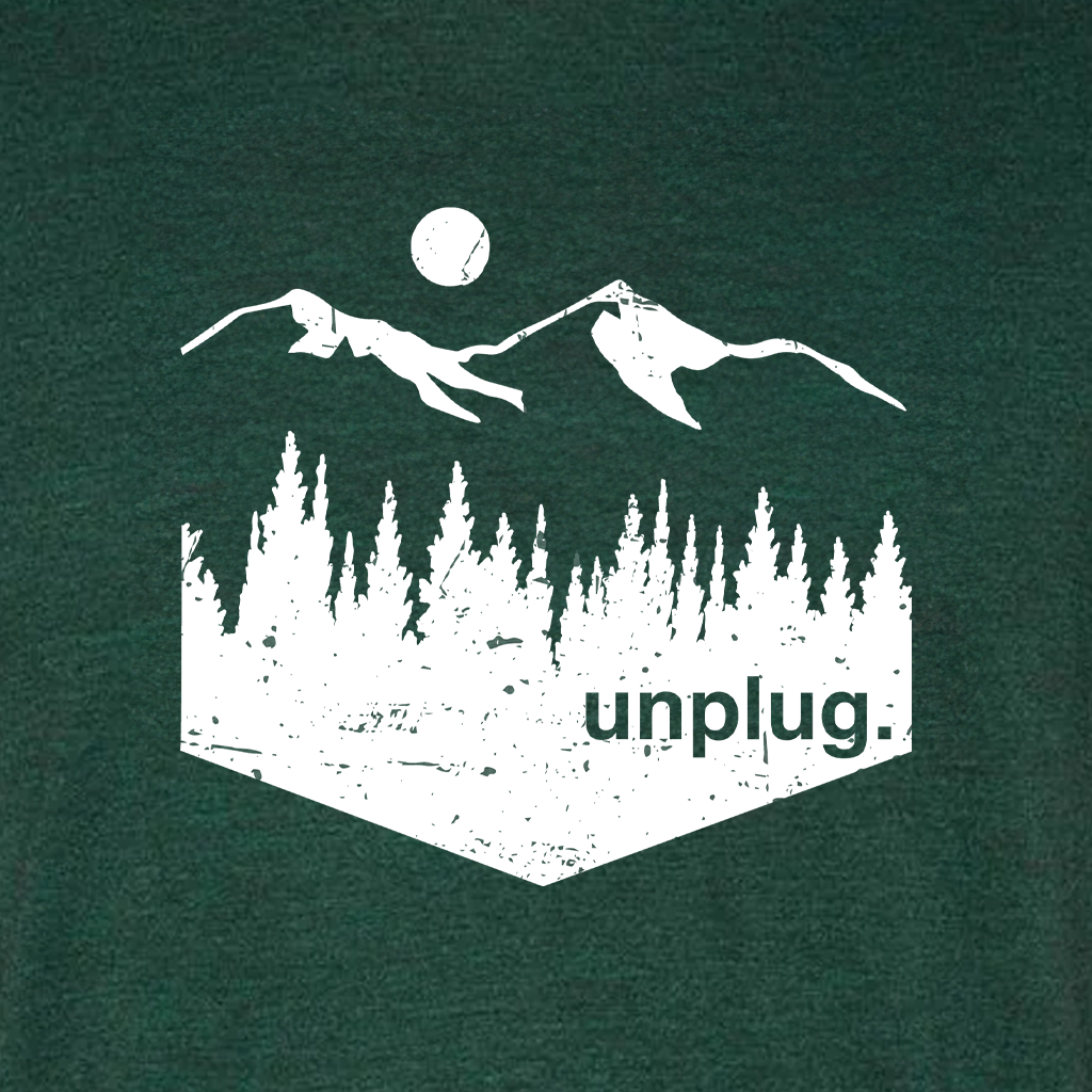 Unplug Mountain Left Chest Pocket Triblend T-Shirt