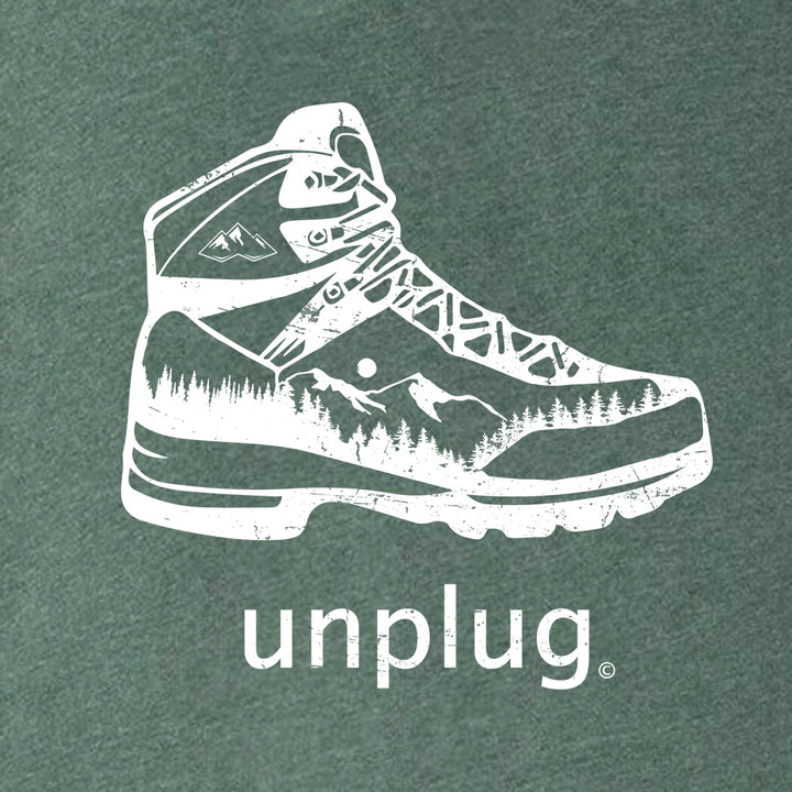 Hiking Boot Mountain Scene Super Soft Hoodie