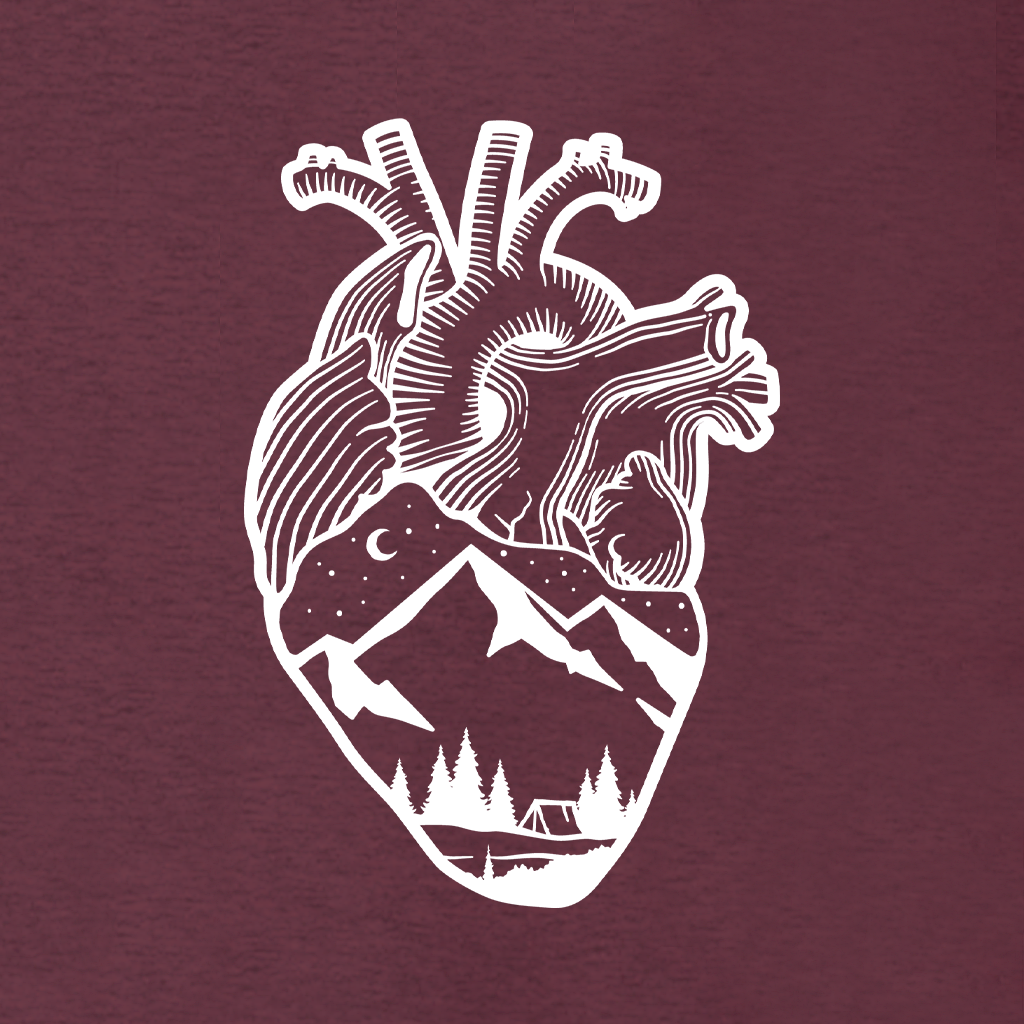 ANATOMICAL HEART (FULL CHEST) Supersoft Midweight Zip Up Hoodie